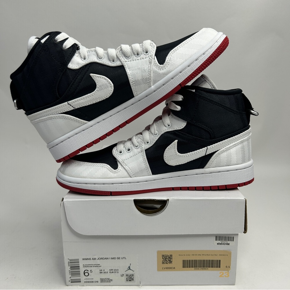 Nike AIR Jordan 1 Mid SE WMNS “Utility/Black Gym Red” 2023 - Picture 3 of 4